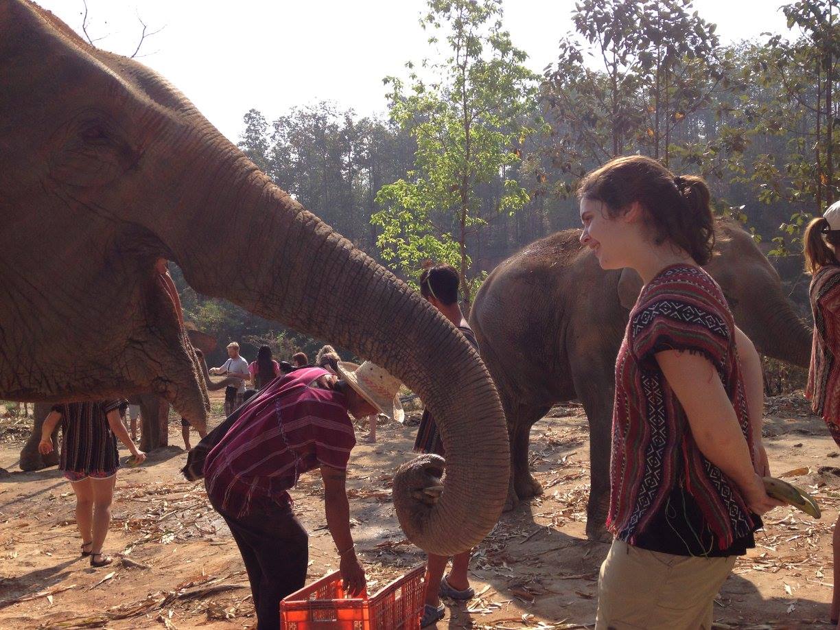Christy and the elephant